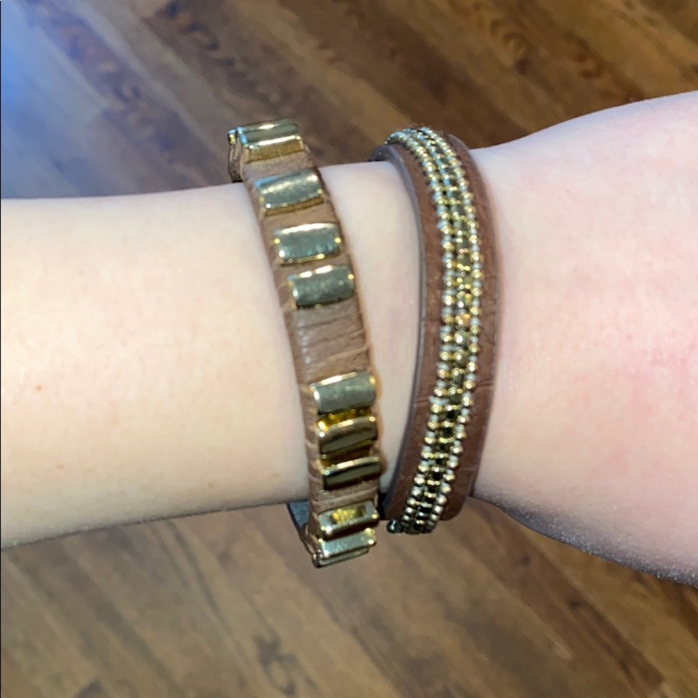 Bloomingdale’s Aqua Leather bracelets